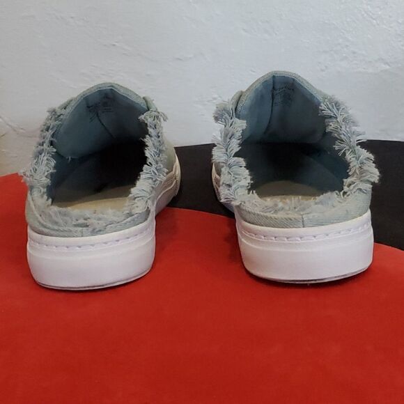 Zara Slip on Canvas Denim Shoes with Stylish Fringe - Picture 4 of 14